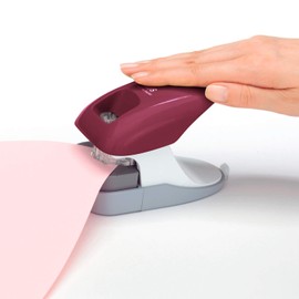 Plus Paper Clinch Desktop Staple-Free Stapler, Wine