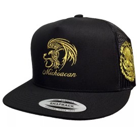 Unbranded MICHOACAN MEXICO LOGO FEDERAL EL CHAPO GUZMÁN HAT BLACK MESH SNAPBACK