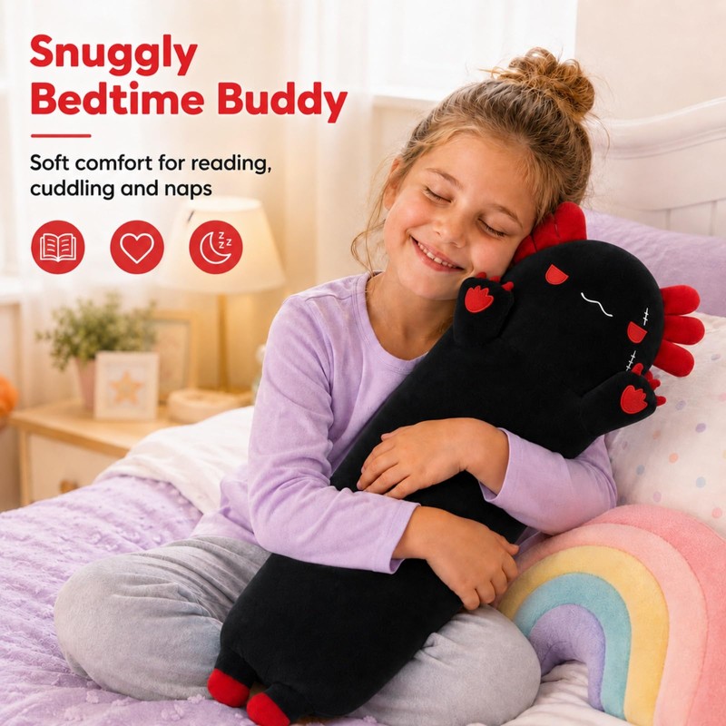 Snowolf 50 cm Axolotl Plush Cushion Cute Kawaii Axolotl Cuddly