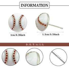 Easter Basket Stuffers, Baseball Earrings for Women, Sterling Silver Sport Stud Earrings for Girls, Hypoallergenic Softball Earrings Sports Earrings for Teen Girls Fan Present Sport Lover