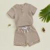 Infant Baby Boys Summer Casual 2Pcs Outfits Striped Short Sleeve