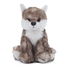 The Petting Zoo Timber Wolf Stuffed Animal Plushie, Gifts for Kids, Wild Onez Babiez Wildlife Animals, Wolf Plush Toy 6 inches