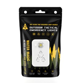 Emmanoth Salt Water Lamp, Emergency Lantern – Battery-Free, Water Activated, 120H Runtime, Reusable Survival Flashlight for Camping Essentials, Power Outages, Night Fishing & Tactical Use