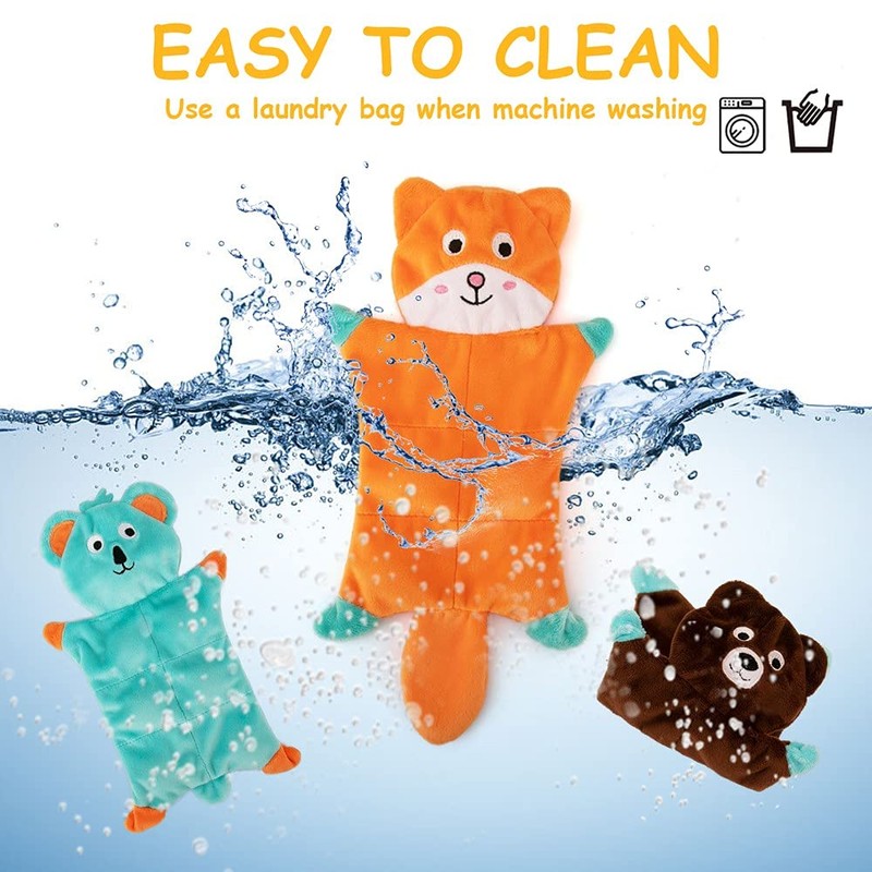 No Stuffing Dog Toys - 5 Pack Squeaky Dog Toys