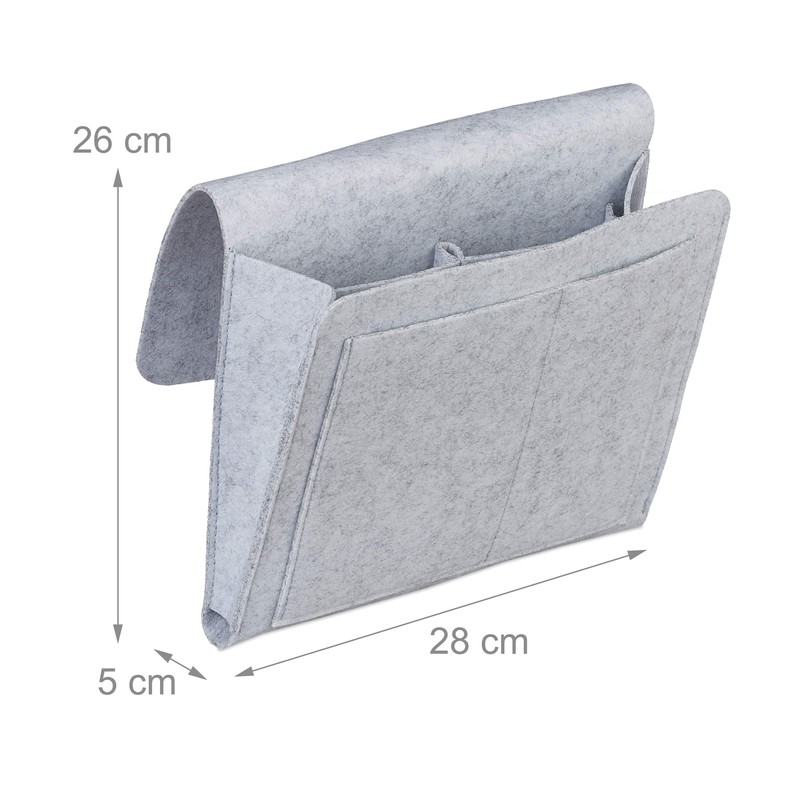Relaxdays Bed Bag, for Hanging, 5 Compartments, Storage Bed &