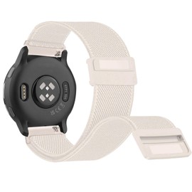 YOOSIDE Soft Elastic Bracelet with Magnetic Closure for Garmin Vivoactive 5 / Venu Sq/Venu 2 Plus, 20 mm Loop Nylon Lightweight Stretchy Wrist Watch Strap for Forerunner 165, Nylon, No gemstone