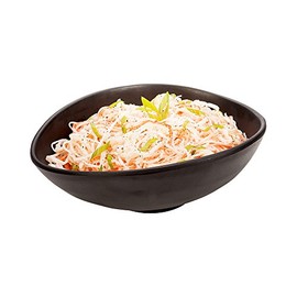 7" Voga Melamine Small Stone Japonais Freeform Bowl, Medium, Black - 15 oz - 2ct Box - Restaurantware