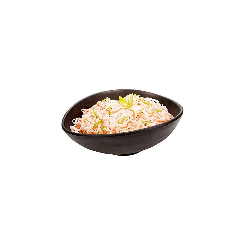 7" Voga Melamine Small Stone Japonais Freeform Bowl, Medium, Black