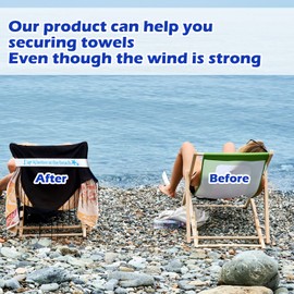 Junkin 8 Pcs Towel Band Beach Chair Clips Bands Rubber Pool Chair Towel Holders Windproof Beach Wide Elastic Supplies for Cruise Pool Swim Summer Vacation(Classic Style)