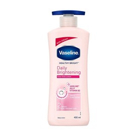 Vaseline Healthy Bright, Daily Brightening Daily Moisturizer, 400 ml, for Glowing Skin, with Vitamin B3, Visibly Radiant Skin in 2 Weeks, Lightweight, Non-sticky, Non-Oily Body Lotion, for Dry Skin