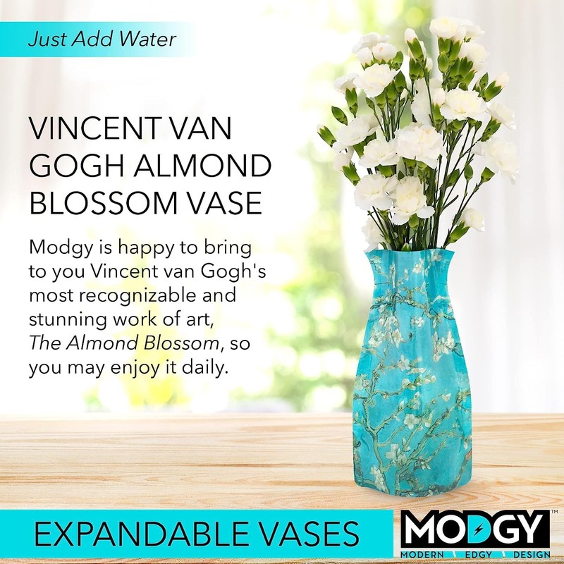 MODGY - Jarrón de flores expandible de plástico moderno para