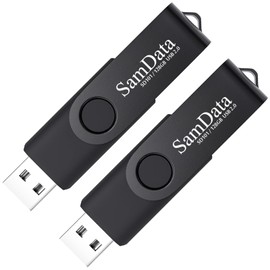 SamData 128GB USB Flash Drives 2 Pack 128GB Thumb Drives Memory Stick Jump Drive with LED Light for Storage and Backup (2 Pack Black)