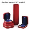 AVESON Luxury Ring Box, Square Velvet Wedding Ring Case Jewelry