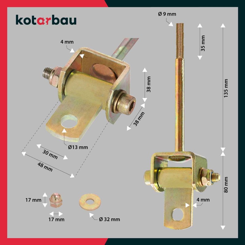 KOTARBAU® Swing Hook 118 mm Hinge Bearing Play Equipment Hammock