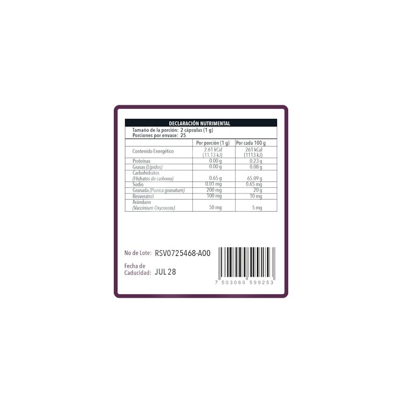 Resveratrol Duo Pack, Cápsulas de 500 mg, 50 Cápsulas por