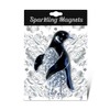 CoTa Global Penguin Sparkling Refrigerator Magnet - Black & Silver