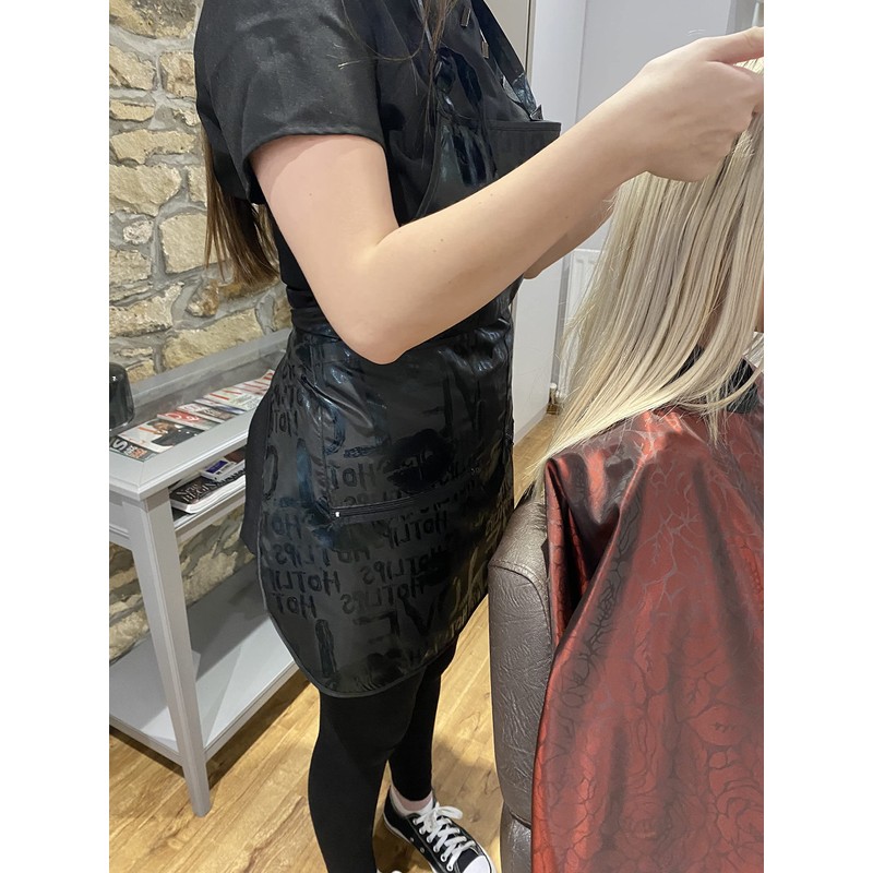 Kobe Hairdressing Black Hot Lips Apron - Waterproof with 2