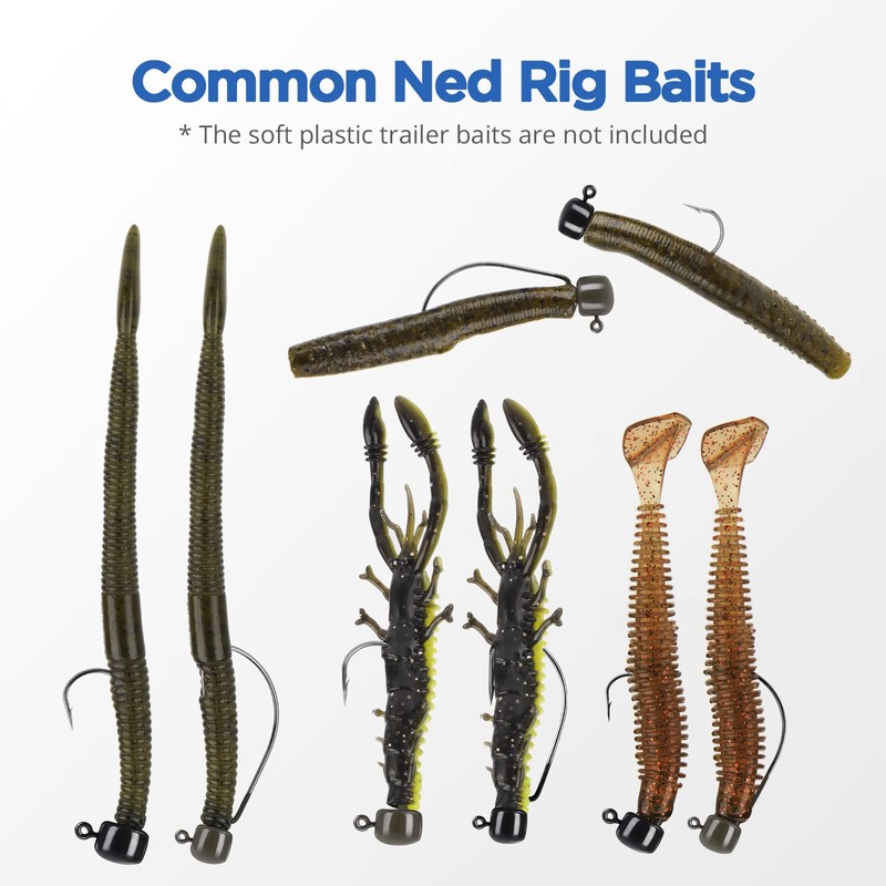 MadBite Ned Rig - Kit de anzuelos para señuelos Suaves