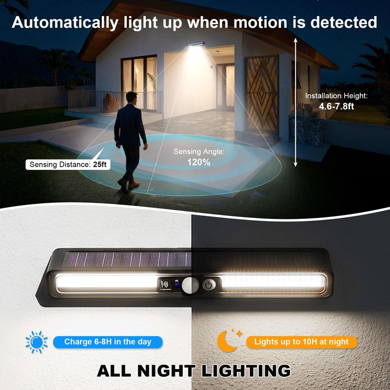 Solar Outdoor Lights with Motion Sensor, 36 LED Waterproof Solar