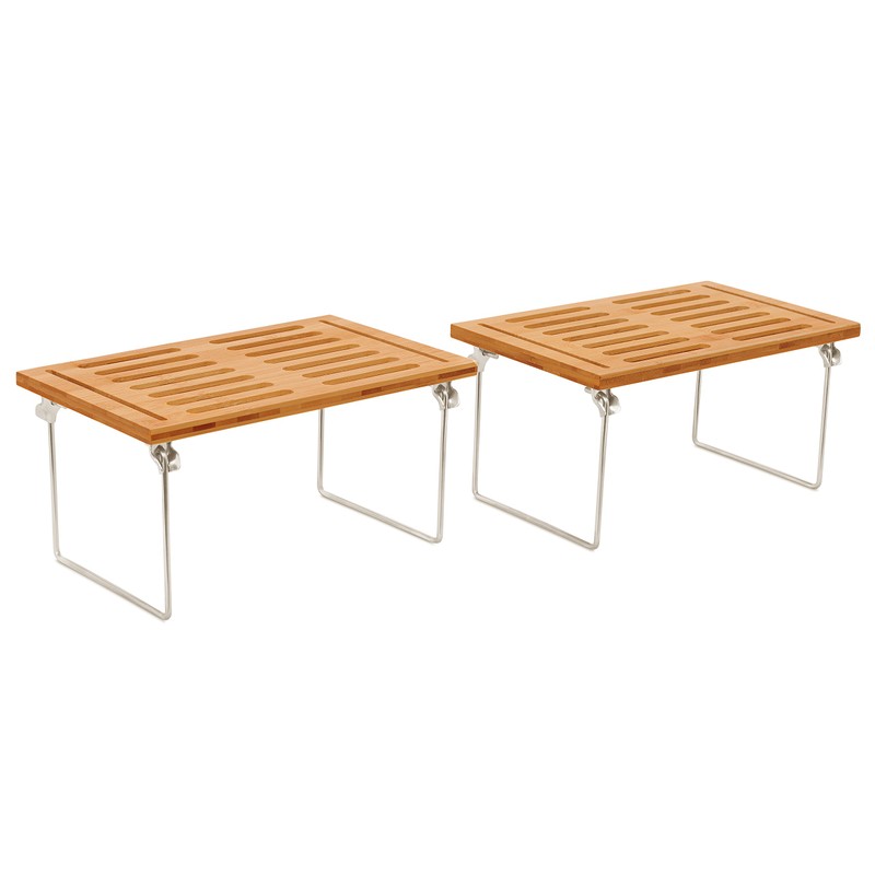 Internet's Best - Stacking Utility Shelf - Bamboo - 2