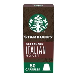 Starbucks by Nespresso Original Line Dark Roast Italian Roast Coffee, 50-count Espresso Pods
