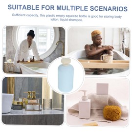 Ipetboom 2Pcs Refillable Travel Shampoo Bottles with Leak Flip Caps Plastic Squeeze Containers for Conditioner Body Lotion Hair Gel Easy to Clean Portable Cosmetic Toiletries