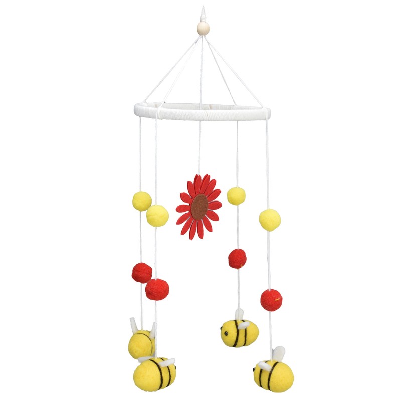 Baby Nursery Mobile Crib Hanging Mobile Decor with Honey Bee