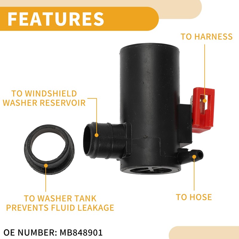 Partuto Windscreen Washer Pump No.MB848901 - Front Windshield Washer Motor