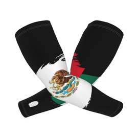 GDUUASB Cute Mexico Flag Arm Sleeves Women Men Mexican Sun Protection Cooling Sun Sleeves Basketball Arm Sleeves