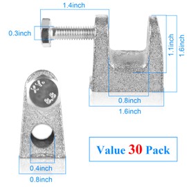 AKOLAFE 30 Pack Beam Clamp Heavy Duty C Clamp Set Small C Clamps with 3/8” Threaded Hole Mini C-Clamp Metal U Clamp 3/4” Jaw Opening Adjustable G Clamps for Woodworking, Welding (Vertical Rod Support)
