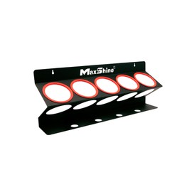 Maxshine Universal Detailing Spray Bottle Holder - Mobile Detailing & Car Garage Organizer, Holds 5 Sprayers (16oz) with 4 Small Holes, Lightweight Design, Easy Wall Mounting (Set 1)