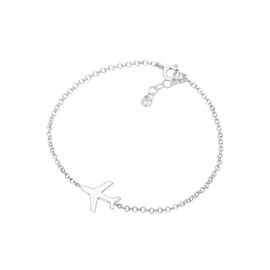 Elli Women's Aeroplane Travel Filigree Bracelet in 925 Sterling Silver, Sterling Silver Metal, None