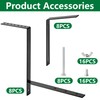 Adnee Set of 4 Double Sided Planter Box Brackets-Adjustable Window