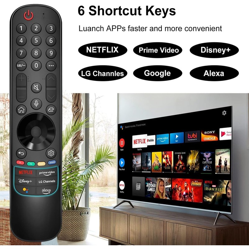 Magic Remote for LG-Smart-TV Remote Control Replacement with Voice Function