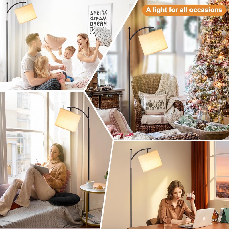 Ambimall 60" Floor Lamps with Remote Control & Bulb, Colors