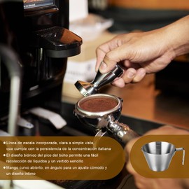 2 Piezas Taza Espresso, 304Tazas para Espresso,Taza Medidora Espresso,100 ml/3.4 Oz,Tazas Para Espresso, Accesorios para Café, Lavaplatos, Congelador y Microondas