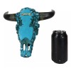 Southwest Steer Bison Bull Cow Skull With Mosaic Turquoise Rocks