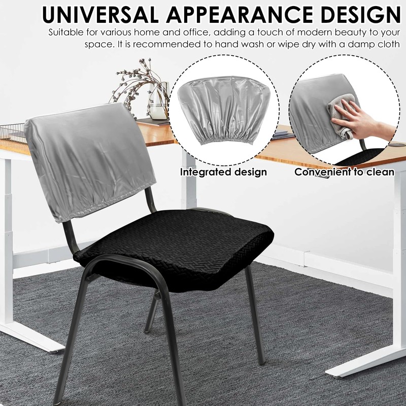 4Pcs Dining Chair Back Covers Stretch PU Kitchen Chair Protectors
