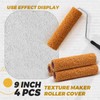 Teenyyou 5 Pcs Texture Paint Roller Set, 4 Pcs 9