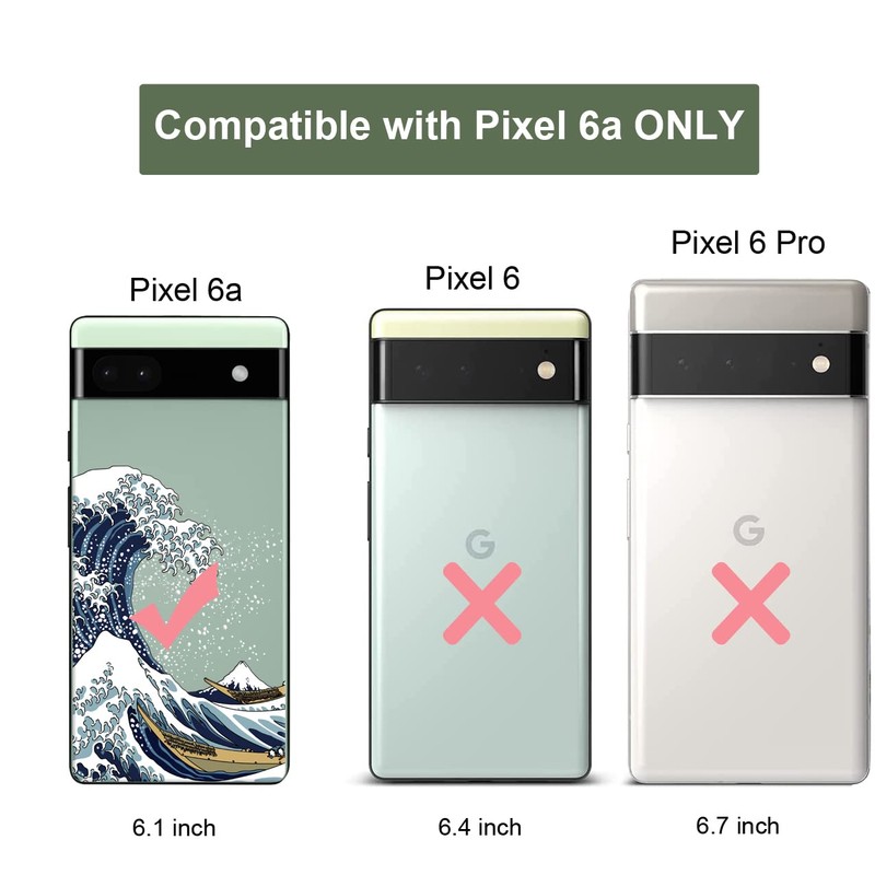 Unov Case Compatible with Pixel 6a Case Clear Transparent Slim
