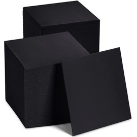 Servilletas desechables de papel negro, paquete de 200 unidades, 25.4 x 25.4 cm, 2 capas acolchadas negras para bar, cafetería, bodas, fiestas o cocina