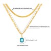 Mesovor Gold Crystal Layered Necklaces for Women Trendy, 18K Gold
