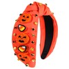 PHALIN Diadema anudada de Halloween para mujer (naranja)