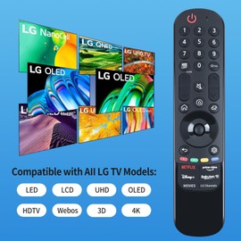 CLVIZCXOM MR21GA MR23GA Replacement Remote Control for LG smart TV LG OLED QNED NanoCell 4K Smart TVs (NO Voice & NO Pointer Function)