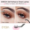 EMEDA Self Adhesive Eyelashes Clusters 12mm Natural Spiky Look Pre