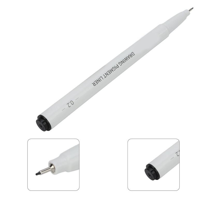 10Pcs Waterproof Micro Line Pens Strong Coverage Black Micro Pens