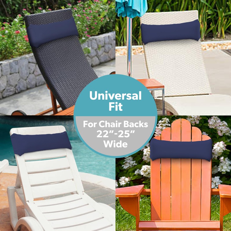 Coast Modern Outdoor Lounge Chair Pillow with Strap - Waterproof