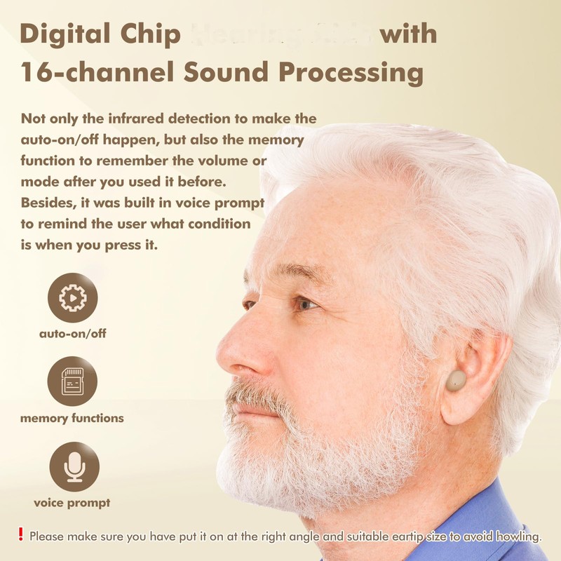AuyeeSnc OTC Hearing Aids for Seniors Rechargeable Hearing Amplifiers with
