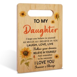 Gifts For Daughter, Recipe For A Special Bamboo Cutting Board Present, Mother's Day Birthday Christmas Gifts For Best Daughter From Mom, Home Kitchen Decorations, Wood Charcuterie Boards -59