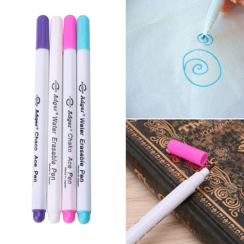Water Soluble Pen SENRISE 8 Pieces Water Erasable Pen Fabric